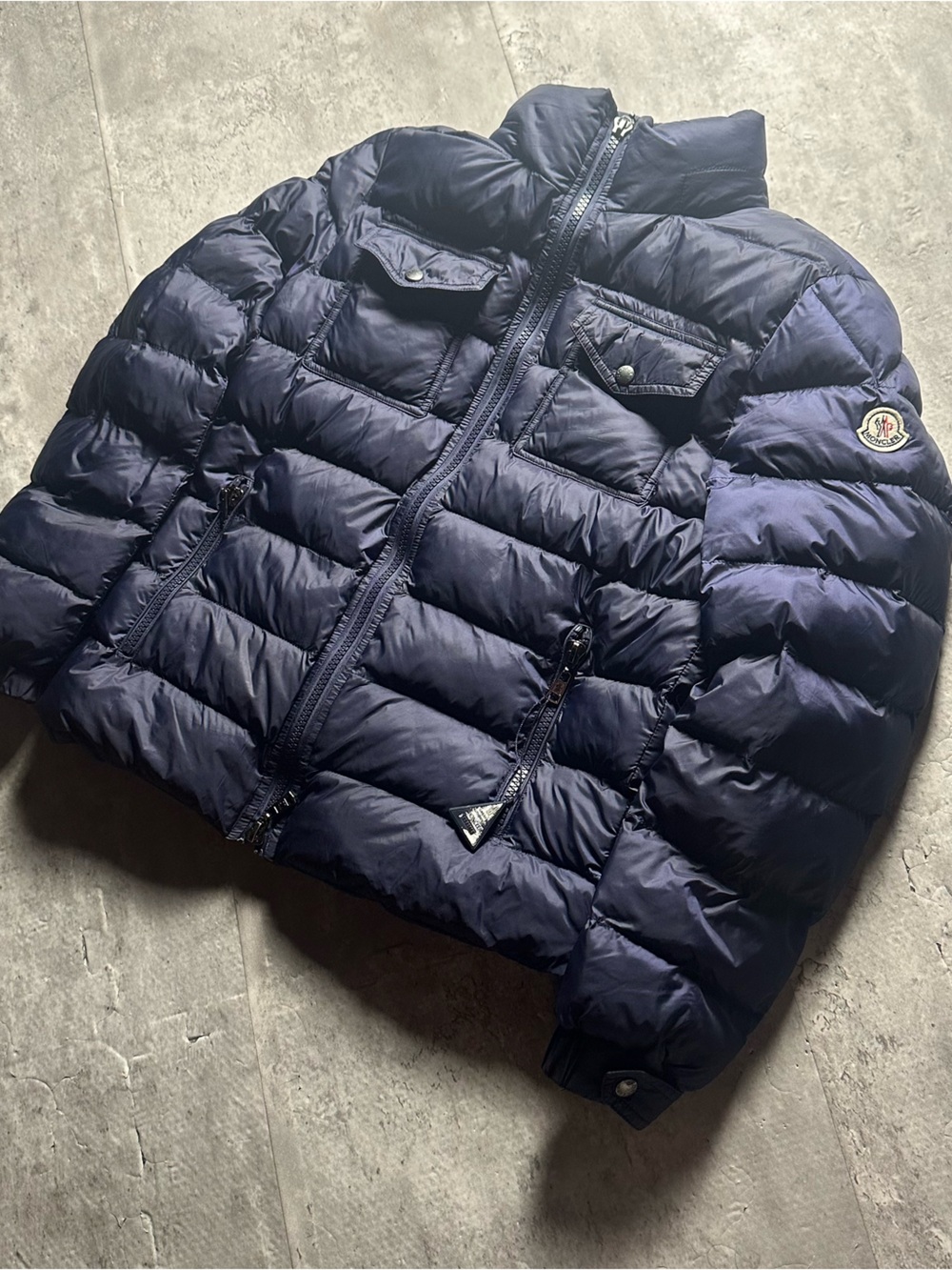 Women’s medium Moncler Navy Quilted Down Puffer Jacket